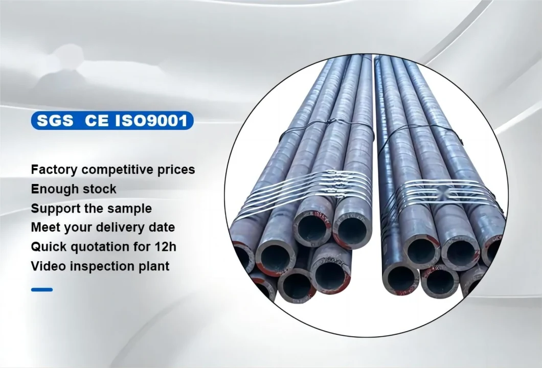 Hot Sell Large Schedule 40 ASTM A53 Gr. B ERW Carbon Steel Pipe Used for Oil and Gas Pipeline